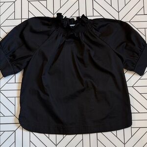 ANTONIO MELANI Black Ruffled Top